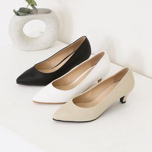 빅사이즈 펌프스 미들힐 구두 (5cm) 모스트5