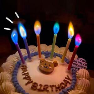 특이한 생일초 생일이벤트 케이크초 케익초 불꽃초 6개 12개