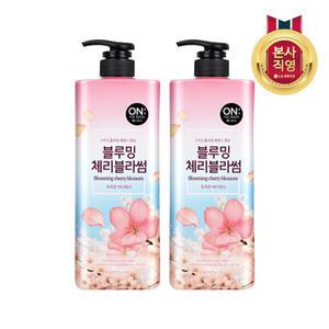 온더바디 플라워 약산성 퍼퓸 바디워시 체리블라썸향 900g 2개