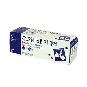크린랩 유즈웰 알뜰지퍼백 (중) 22x27cm 50매