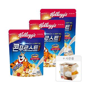 켈로그 콘푸로스트, 600g, 3개 + 증정(락앤락 햇쌀밥 용기, 2개 set, 1개)