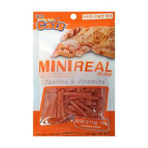 더캣츠 고양이간식 미니리얼 순닭고기살 70g
