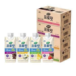 [셀렉스][본사직영] 프로핏 프로틴 드링크 혼합구성 250ml x 36입(밀크바닐라/모카초코/바나나/딸기초코)