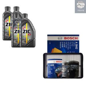 SK지크 QM6 2.0 가솔린 지크 제로 X7 LS 5W30 4L 보쉬 필터 엔진오일세트