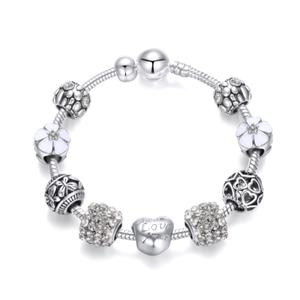 [핑크선물포장 쇼핑백/참팔찌] White love Bracelet (비즈팔찌/참팔찌/구슬팔찌/