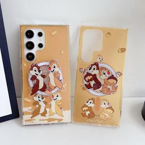 마모르 갤럭시 S25 S24 S23 울트라 플러스 만화 다람쥐 맥세이프 그립톡홀더 커플 범퍼 실리콘 케이스