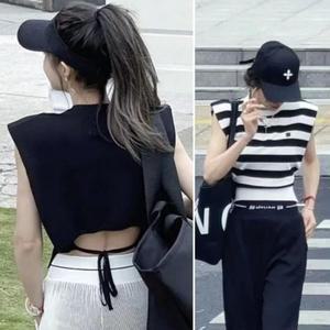 고품질 스타일리시 유러 여름 패션 허리끈 티셔츠 민소매 나 여름여성 (WFHQM49)