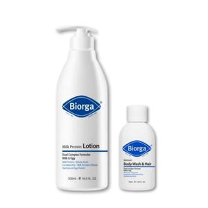 바이오가 밀크 프로틴 로션 500ml (+모이스춰 바디워시&헤어 50ml)