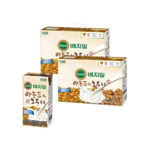 베지밀 아몬드 호두 두유 흰콩 190ml, 48개