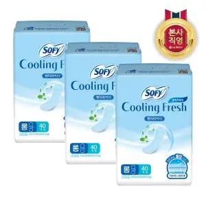 [엘지생활건강]쏘피 2025 쿨링프레쉬 팬티라이너 롱 40P X 3팩