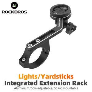 ROCKBROS 알루미늄 합금 자전거 라이트 브래킷 거치대 마운트, IGS 가민 브라이튼 캣아이 고프로 속도계, M