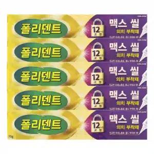 틀니접착제 폴리덴트 의치부착재 맥스씰 70g X 5개