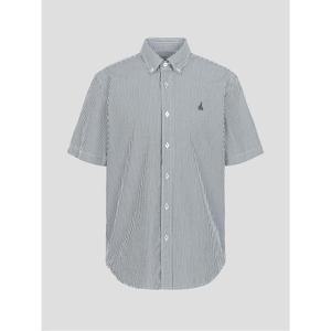 빈폴 BEANPOLE MEN 플레인 스트라이프 반소매 셔츠 그린 BC5465C13M 337323