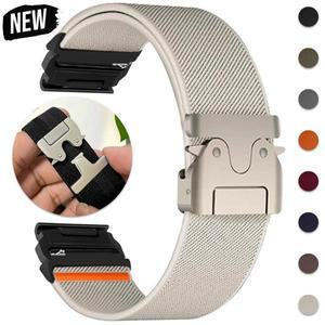 Garmin Fenix 나일론 스트랩, 8 E 7 7X 6 6X 5X Plus, Epix Pro Gen 2 용, 퀵핏 스포츠 포러너 965, 엔듀로