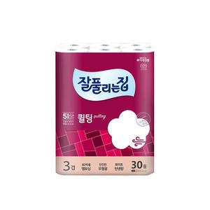 미래생활 잘풀리는집  퀄팅 롤화장지 30mm 30롤
