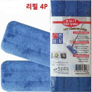 극세사밀대패드 42cm 4P 밀대걸레리필 청소걸레 밀대걸레 걸레리필 마대걸레