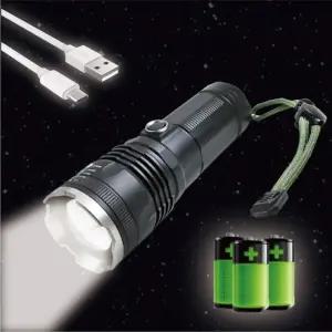 LED 충전식 밝은 괴물 밝기 손전등 후레쉬 P18 소품 캠핑 순찰 랜턴 동굴