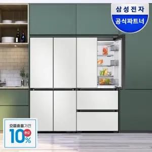 [으뜸효율]삼성 비스포크 키친핏 1등급 냉장고 김치 세트 4도어 RM70F64R1A+RQ42DB94R2AP ALL 코타화이트