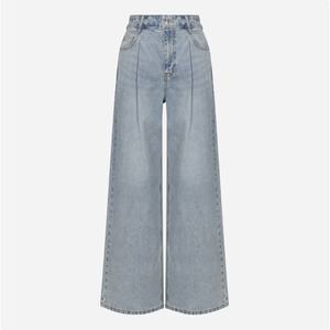 갤러리아 [써스데이아일랜드]2025 S/S  턱 와이드 데님 팬츠 (T254MJE236W)