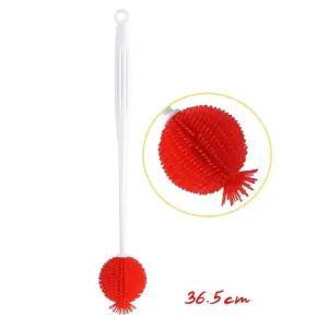 실리콘 병 브러쉬 약 36.5cm/실리콘병솔/실리콘병세척솔/실리콘오일병솔/실리콘아쿠아물병솔/실리콘물통솔