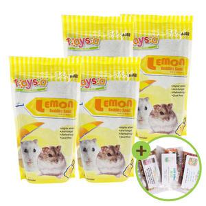 TAYSA 대용량 햄스터 벤토나이트 레몬향 1kg x 4개 향긋한 햄스터 벤토나이트 화