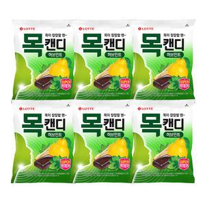 롯데 목캔디 허브 217g x 6개 (1박스) / 대용량 사탕