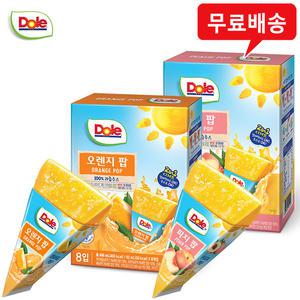Dole 돌 후룻팝 4팩(피치2+오렌지2)/무배