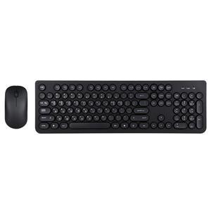 WKM810 레트로감성 슬림형 무선 키보드 마우스 콤보 세트 / 1200dpi 좌우대칭 / 배터리 기본제공