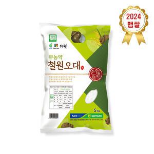 [철원농협] 24년산 햅쌀 철원 무농약 오대쌀 오대미 백미 5kg
