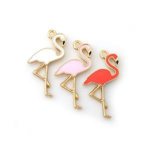 싼비즈 [7102-01]에폭펜던트 플라밍고 13x27mm 골드 ,1개