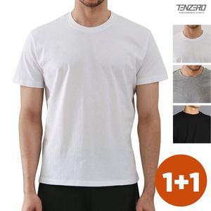 [NS홈쇼핑]1+1세트 순면 반팔면티셔츠 블랙/그레이/화이트 이너티 TZ23MT012S..