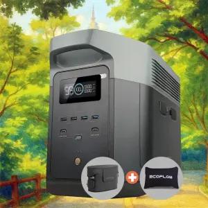 에코플로우 델타2맥스 EFD350 2048W 인산철 파워뱅크 캠핑배터리 올인원 220V