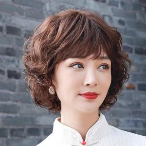 셀1_가발 단발머리 풀커버 리얼머리 엄마 이화파마 통기성 여성 커버