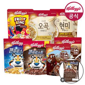 켈로그 시리얼 콘푸로스트 600g 2개 + 미니30g / 첵스초코/후르트링/통귀리밥/그래놀라/첵스/간식/과자/스낵