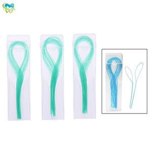 105 피스/3 박스 치실 바늘 브래킷 와이어 홀더 교정 견인 무작위 색상