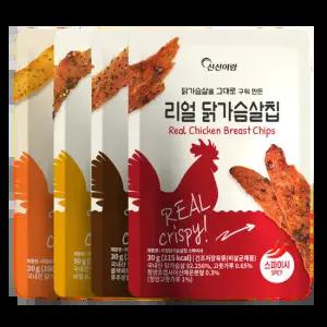[신선어람] 리얼 닭가슴살칩 저칼로리 단백질 총 16봉  4종x4봉)