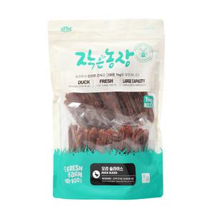 작은농장 오리슬라이스 1kg 사사미 대용량 강아지 간식
