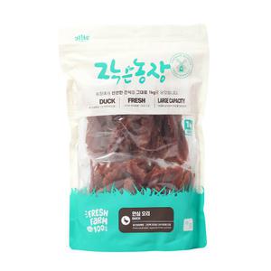 작은농장 안심오리 1kg 사사미 대용량 강아지 간식