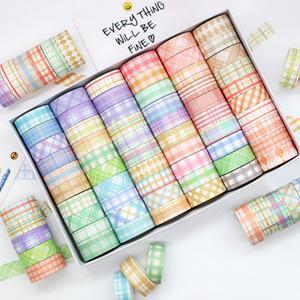 체크패턴 다꾸스티커 마스킹테이프 60종세트 1.5cm 다이어리꾸미기
