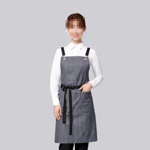 X형 네이비줄 패브릭끈 앞치마 AB1101_F