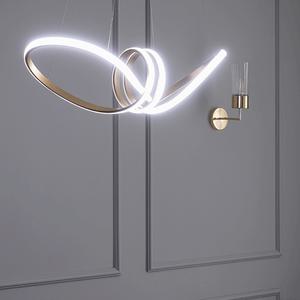 LED 식탁등 뫼비우스2 리본조명 50W 주백색 펜던트 골드