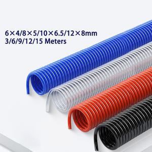 나선 12 나선관 튜브와 신축관 15M 연결 기동 후퇴 10 모양의 호스 펌프의 5MM 또는 튜브 압축기 공기 8MM신축 12 폴리우레탄 펌프 에어 스프링 가능한 4MM 고압 풍관 도구용 도구 재질