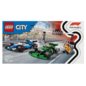 60474 - VCARB와 Sauber 레이스 카가 있는 F1 그리드 / 레고 정품 시티