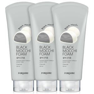 포슈어 모찌 클렌징폼 블랙 폼 대용량 220ml 3개 지성복합성피부