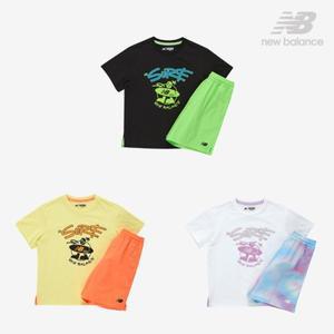 [롯데백화점]뉴발란스 네온 포인트 반팔 세트 NK9YF2404U