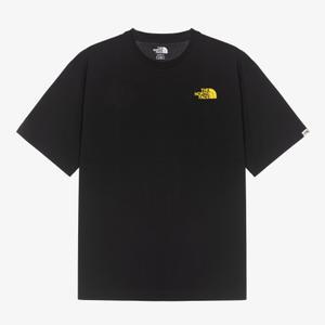 노스페이스 화이트라벨 남여 공용 반팔티셔츠 25SS 리버메이트 반팔 라운드티 NT7UR12J BLK