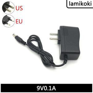 스위칭 전원 어댑터 DC 인터페이스 5.5x2.5 범용 2.1mm 케이블 9V 0.1A 100ma 충전기