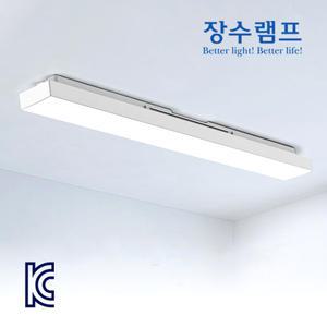 장수 LED 사각 일자등 30W 플리커프리 형광등 복도등 사무실조명
