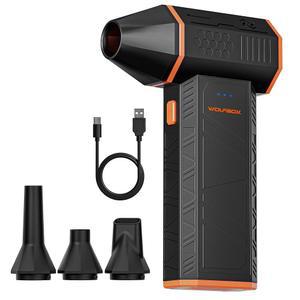 WOLFBOX MF50 전기 에어 더스터-1100RPM 초강력 무선 더스터, 고속 충전이 가능한 3단 조절식 미니 송풍기, 컴퓨터, 키보드, 집, 실외 및 자동차용 더스트 송풍기