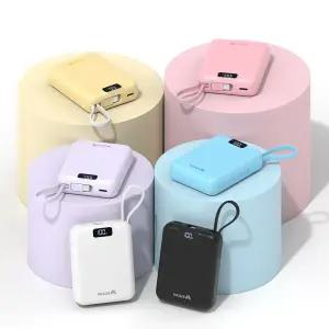 밸류엠 PD 22.5W 고속충전 C타입 케이블 일체형 미니 보조배터리 10000mAh